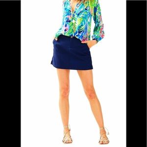 Lilly Pulitzer Nicki Navy Blue Mini Skirt Skort